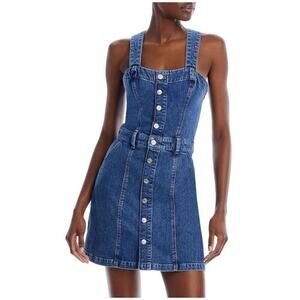 PAIGE Maddy Denim Mini Dress 2 Delia Preppy Coastal Cowgirl Western Boho